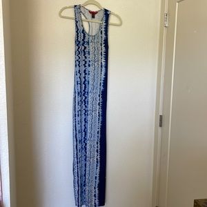 Blue Marbled Long Maxi Dress Size M